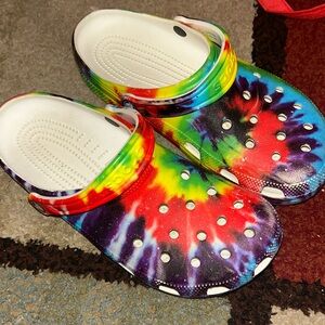 Rainbow crocs / size 9 men size 11 women